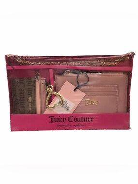 🆕Juicy Couture - Wristlet Keychain And Card Case Set